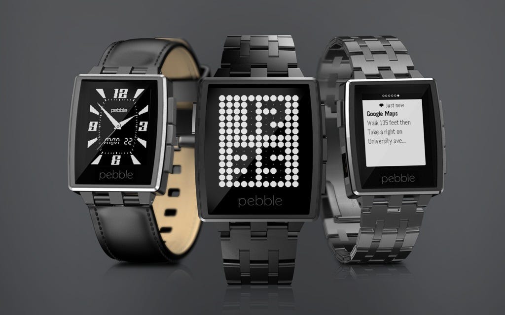 pebble steel smartwatch stainless